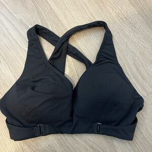 Athleta Black Cross-Back Sports Bra